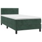 vidaXL Cama box spring con colchón terciopelo verde oscuro 80x200 cm vidaXL Cama box spring con colchón terciopelo verde oscuro 80x200 cm