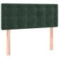 vidaXL Cama box spring con colchón terciopelo verde oscuro 80x200 cm