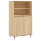 vidaXL Aparador alto madera contrachapada color roble 60x36x110 cm vidaXL Aparador alto madera contrachapada color roble 60x36x110 cm