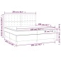 vidaXL Cama box spring con colchón terciopelo azul oscuro 200x200 cm vidaXL Cama box spring con colchón terciopelo azul oscuro 200x200 cm