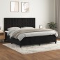 vidaXL Cama box spring con colchón terciopelo negro 200x200 cm vidaXL Cama box spring con colchón terciopelo negro 200x200 cm