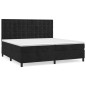 vidaXL Cama box spring con colchón terciopelo negro 200x200 cm vidaXL Cama box spring con colchón terciopelo negro 200x200 cm