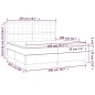 vidaXL Cama box spring con colchón terciopelo negro 200x200 cm vidaXL Cama box spring con colchón terciopelo negro 200x200 cm