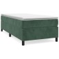 vidaXL Cama box spring con colchón terciopelo verde oscuro 80x200 cm vidaXL Cama box spring con colchón terciopelo verde oscuro 80x200 cm