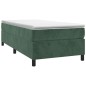 vidaXL Cama box spring con colchón terciopelo verde oscuro 80x200 cm vidaXL Cama box spring con colchón terciopelo verde oscuro 80x200 cm