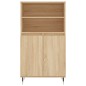 vidaXL Aparador alto madera contrachapada color roble 60x36x110 cm vidaXL Aparador alto madera contrachapada color roble 60x36x110 cm