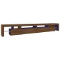 vidaXL Mueble de TV con luces LED marrón roble 290x36,5x40 cm