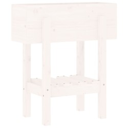 vidaXL Jardinera madera maciza de pino blanco 62x30x69 cm 