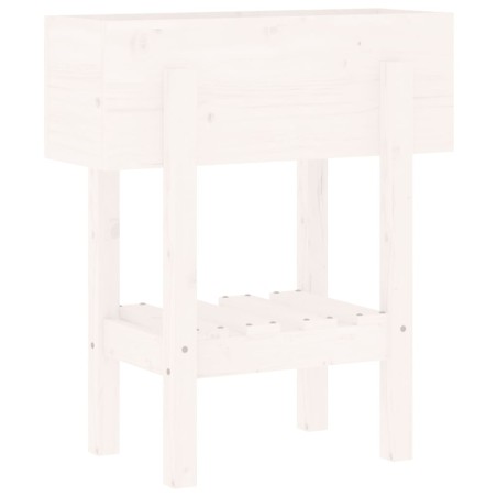 vidaXL Jardinera madera maciza de pino blanco 62x30x69 cm 