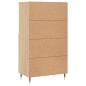vidaXL Aparador alto madera contrachapada color roble 60x36x110 cm vidaXL Aparador alto madera contrachapada color roble 60x36x110 cm