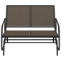 vidaXL Banco mecedora jardín acero y textilene marrón 120,5x76x86,5 cm vidaXL Banco mecedora jardín acero y textilene marrón 120,5x76x86,5 cm
