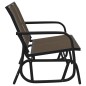 vidaXL Banco mecedora jardín acero y textilene marrón 120,5x76x86,5 cm vidaXL Banco mecedora jardín acero y textilene marrón 120,5x76x86,5 cm