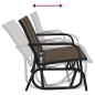 vidaXL Banco mecedora jardín acero y textilene marrón 120,5x76x86,5 cm vidaXL Banco mecedora jardín acero y textilene marrón 120,5x76x86,5 cm