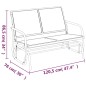vidaXL Banco mecedora jardín acero y textilene marrón 120,5x76x86,5 cm vidaXL Banco mecedora jardín acero y textilene marrón 120,5x76x86,5 cm