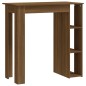 vidaXL Mesa alta con estante marrón roble 102x50x103,5 cm vidaXL Mesa alta con estante marrón roble 102x50x103,5 cm