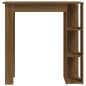vidaXL Mesa alta con estante marrón roble 102x50x103,5 cm vidaXL Mesa alta con estante marrón roble 102x50x103,5 cm