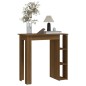 vidaXL Mesa alta con estante marrón roble 102x50x103,5 cm vidaXL Mesa alta con estante marrón roble 102x50x103,5 cm