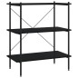 vidaXL Estantería de 3 niveles negra 80x40x92 cm vidaXL Estantería de 3 niveles negra 80x40x92 cm