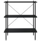 vidaXL Estantería de 3 niveles negra 80x40x92 cm vidaXL Estantería de 3 niveles negra 80x40x92 cm