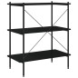 vidaXL Estantería de 3 niveles negra 80x40x92 cm vidaXL Estantería de 3 niveles negra 80x40x92 cm
