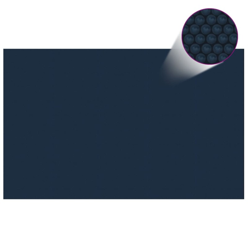 vidaXL Cubierta solar de piscina de PE flotante negro y azul 800x500cm vidaXL Cubierta solar de piscina de PE flotante negro y azul 800x500cm