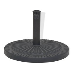 vidaXL Base de sombrilla de resina redonda negro 29 kg