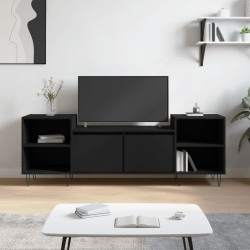vidaXL Mueble para TV madera contrachapada negro 160x35x55 cm