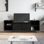 vidaXL Mueble para TV madera contrachapada negro 160x35x55 cm vidaXL Mueble para TV madera contrachapada negro 160x35x55 cm