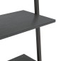 vidaXL Estantería inclinada de 3 baldas negro 64x34x116 cm vidaXL Estantería inclinada de 3 baldas negro 64x34x116 cm