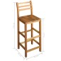 vidaXL Set mesa de bar y sillas 7 piezas de madera de acacia maciza vidaXL Set mesa de bar y sillas 7 piezas de madera de acacia maciza