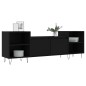 vidaXL Mueble para TV madera contrachapada negro 160x35x55 cm vidaXL Mueble para TV madera contrachapada negro 160x35x55 cm