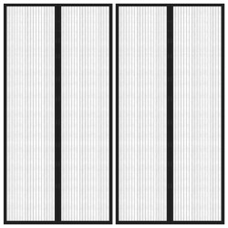 vidaXL Mosquiteras para puerta bloque magnético 2 uds negro 220x100 cm