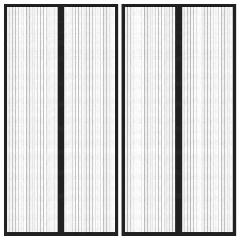vidaXL Mosquiteras para puerta bloque magnético 2 uds negro 220x100 cm vidaXL Mosquiteras para puerta bloque magnético 2 uds negro 220x100 cm
