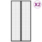 vidaXL Mosquiteras para puerta bloque magnético 2 uds negro 220x100 cm vidaXL Mosquiteras para puerta bloque magnético 2 uds negro 220x100 cm