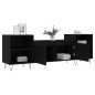vidaXL Mueble para TV madera contrachapada negro 160x35x55 cm vidaXL Mueble para TV madera contrachapada negro 160x35x55 cm