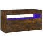 vidaXL Mueble de TV con luces LED roble ahumado 75x35x40 cm vidaXL Mueble de TV con luces LED roble ahumado 75x35x40 cm