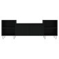 vidaXL Mueble para TV madera contrachapada negro 160x35x55 cm vidaXL Mueble para TV madera contrachapada negro 160x35x55 cm