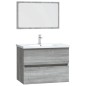 vidaXL Set de muebles de baño 2 pzas madera contrachapada gris sonoma