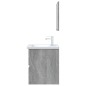vidaXL Set de muebles de baño 2 pzas madera contrachapada gris sonoma