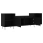 vidaXL Mueble para TV madera contrachapada negro 160x35x55 cm vidaXL Mueble para TV madera contrachapada negro 160x35x55 cm