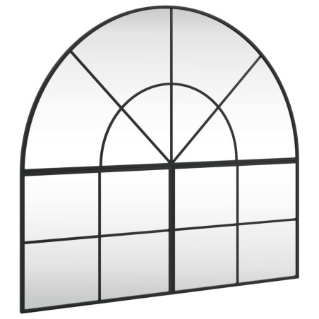 vidaXL Espejo de pared arco de hierro negro 100x90 cm