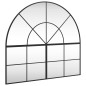 vidaXL Espejo de pared arco de hierro negro 100x90 cm
