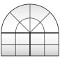 vidaXL Espejo de pared arco de hierro negro 100x90 cm