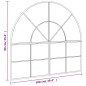 vidaXL Espejo de pared arco de hierro negro 100x90 cm