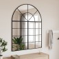 vidaXL Espejo de pared arco de hierro negro 100x130 cm vidaXL Espejo de pared arco de hierro negro 100x130 cm