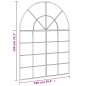 vidaXL Espejo de pared arco de hierro negro 100x130 cm vidaXL Espejo de pared arco de hierro negro 100x130 cm