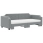 vidaXL Sofá cama nido con colchón tela gris claro 90x200 cm vidaXL Sofá cama nido con colchón tela gris claro 90x200 cm
