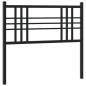 vidaXL Cabecero de metal negro 100 cm vidaXL Cabecero de metal negro 100 cm