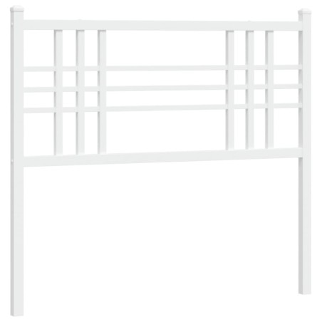 vidaXL Cabecero de metal blanco 90 cm