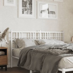 vidaXL Cabecero de metal blanco 160 cm